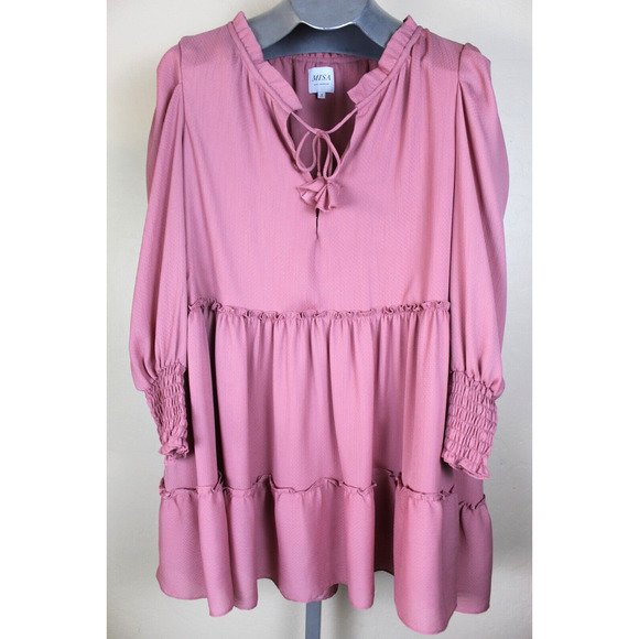 Misa Los Angeles Dress Womens Small Pink Boho Ruffle Tiered Romantic Flowy - Picture 10 of 10